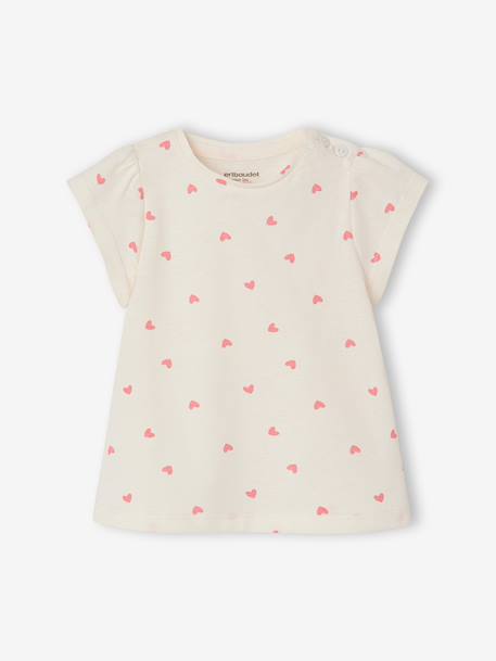 Fancy T-Shirt for Baby Girls light blue+rose 