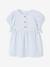 Baby girl's dress with embroidered details light blue 