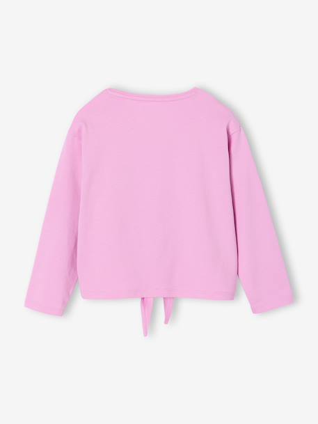 T-Shirt with Knot Detail for Girls mauve 
