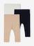 Pack of 3 newborn baby leggings ecru 