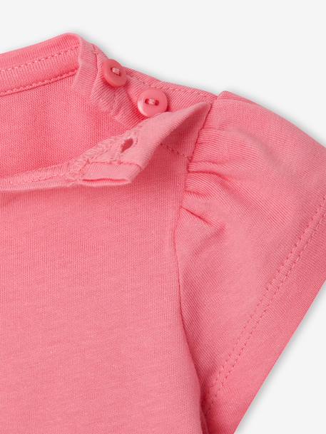 Fancy T-Shirt for Baby Girls light blue+rose 
