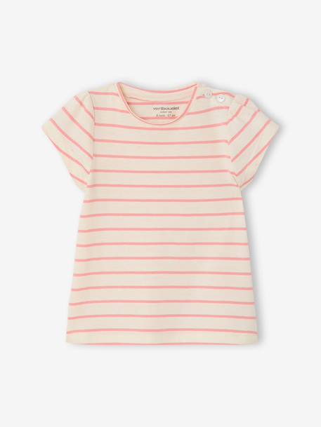 Fancy T-Shirt for Baby Girls light blue+rose 