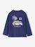 Boy's long-sleeved t-shirt ecru+slate blue 