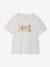 Girls' printed short-sleeved t-shirt ecru+sage green 