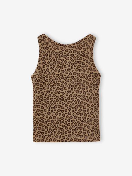 Ribbed Tank Top for Girls beige+ecru+sage green+striped blue 