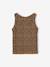 Ribbed Tank Top for Girls beige+ecru+sage green+striped blue 