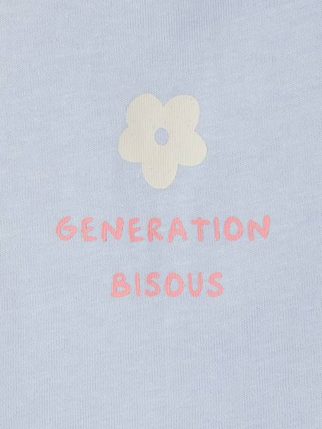 Fancy T-Shirt for Baby Girls light blue+rose 