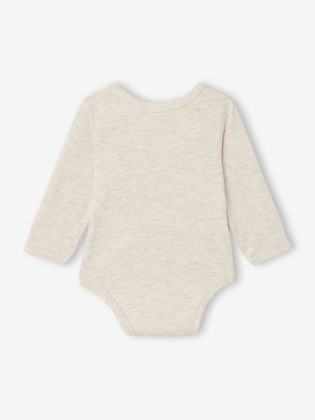 Pack of 7 Long-Sleeved Bodysuits for Babies set white 
