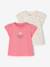 Fancy T-Shirt for Baby Girls light blue+rose 