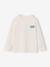 Boy's long-sleeved t-shirt ecru+slate blue 