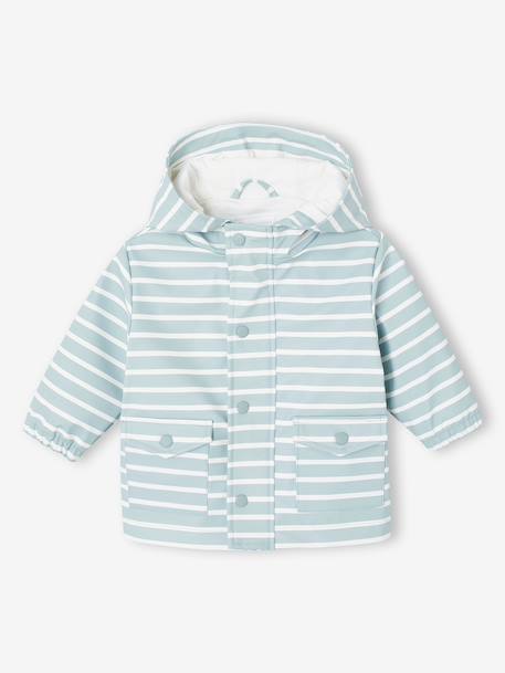 Rain coat and trousers set for baby boys grey blue 