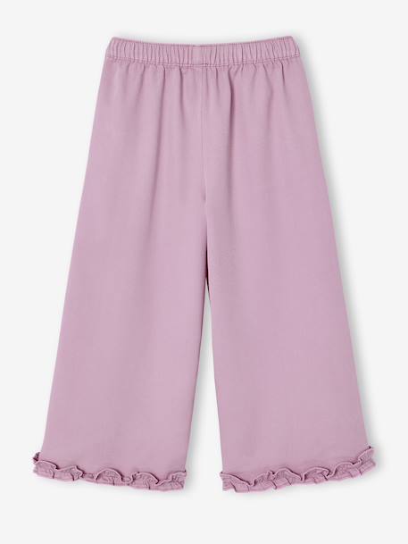 Wide-Leg, Lyocell Bermuda Shorts for Girls khaki+lilac 
