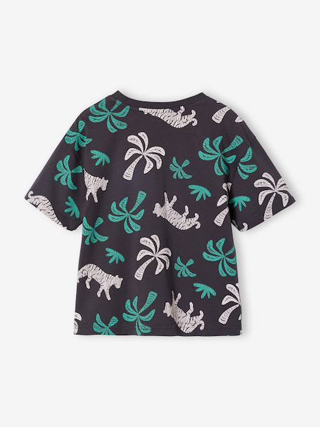 Short-Sleeved T-Shirt for Boys anthracite+ecru+white 