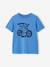 Printed boy's t-shirt aqua green+marl white+medium blue+mint green+ochre+olive+terracotta 