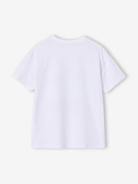 Short-Sleeved Animal T-Shirt for Boys ecru+white 
