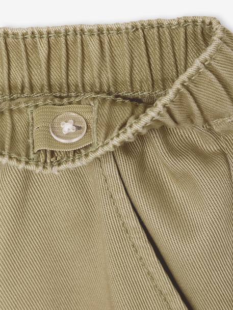Wide-Leg, Lyocell Bermuda Shorts for Girls khaki+lilac 