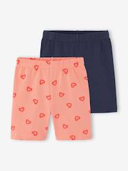 Girls-Pack of 2 girls' cycling shorts 