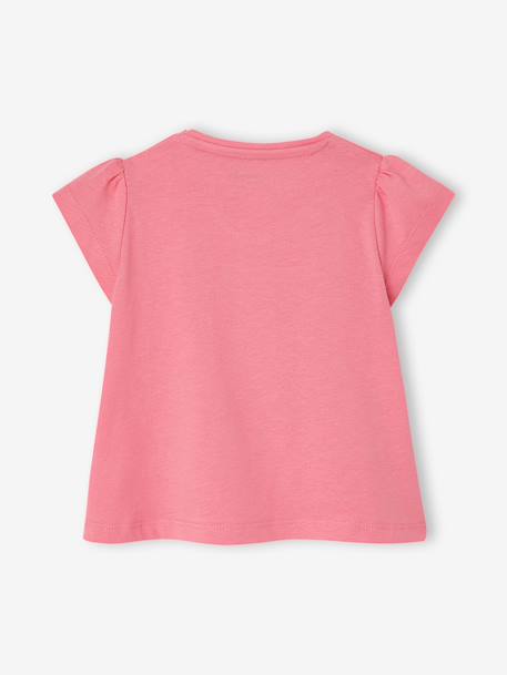 Fancy T-Shirt for Baby Girls light blue+rose 