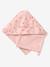 Bath cape + wash mitt MY HEART printed pink 