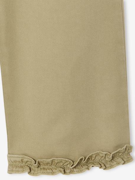 Wide-Leg, Lyocell Bermuda Shorts for Girls khaki+lilac 