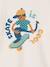 Boy's long-sleeved t-shirt ecru+slate blue 