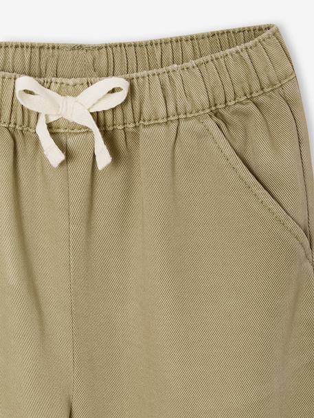Wide-Leg, Lyocell Bermuda Shorts for Girls khaki+lilac 
