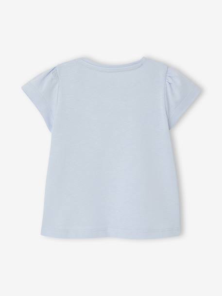 Fancy T-Shirt for Baby Girls light blue+rose 