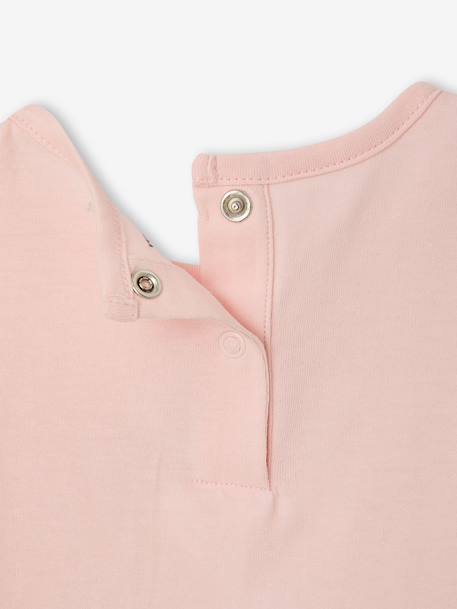 T-Shirt with Crochet Details for Baby Girls ecru+pale pink 