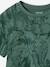 Printed boy's t-shirt denim blue+lichen+marl white+mint green 