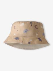 Reversible cotton bucket hat for baby boys