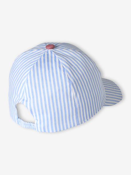 Striped Cotton Cap for Baby Girls striped blue 