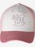 Embroidered Cotton Cap for Baby Girls old rose 