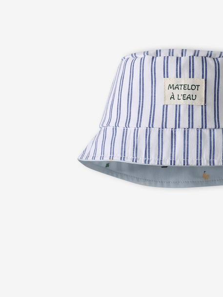 Reversible Bucket Hat for Baby Boys sky blue 