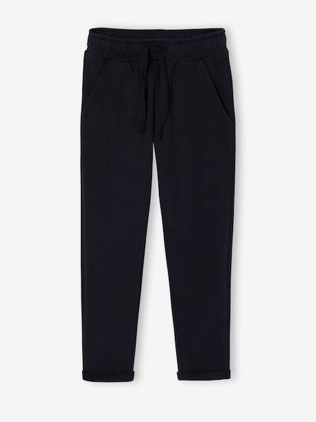 Boys' Fleece Trousers ink blue+printed black 