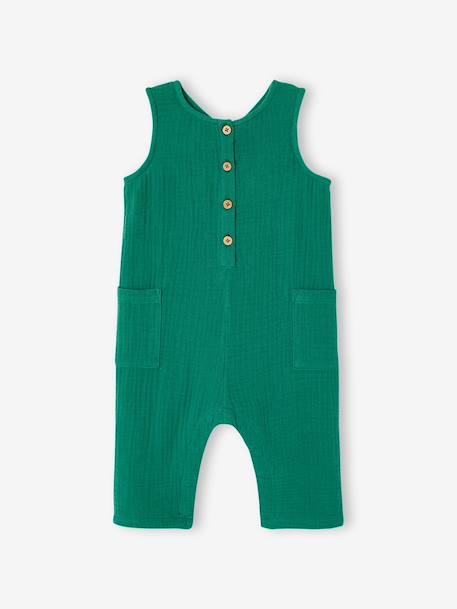 Cotton Gauze Jumpsuit emerald green 