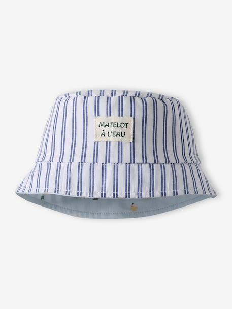 Reversible Bucket Hat for Baby Boys sky blue 