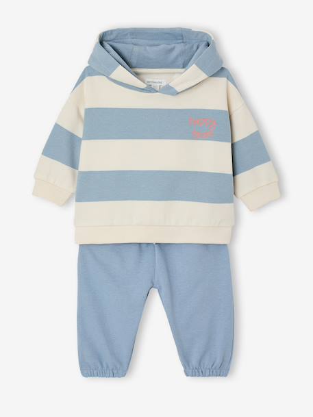 Baby sweatshirt and joggers set crystal blue 