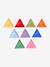 Set of 9 sensory triangles multicoloured 