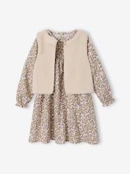 Girls-Girl's sherpa dress and cardigan set 