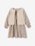 Girl's sherpa dress and cardigan set ecru 