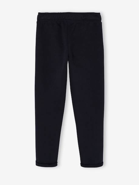 Boys' Fleece Trousers ink blue+printed black 