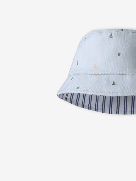 Reversible Bucket Hat for Baby Boys sky blue 