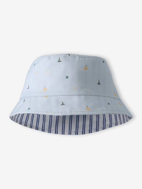 Reversible Bucket Hat for Baby Boys sky blue 