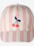 Girl's cap striped pink 