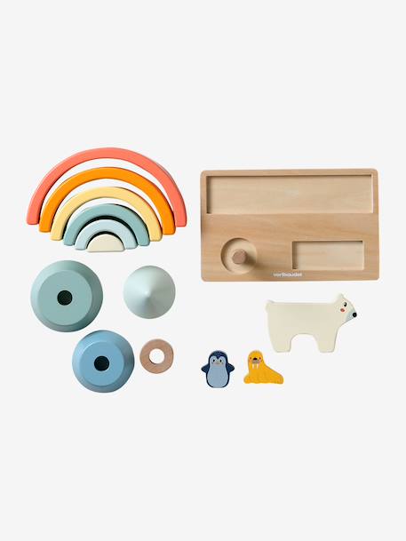 Trio of FSC® wooden early learning toys wood 