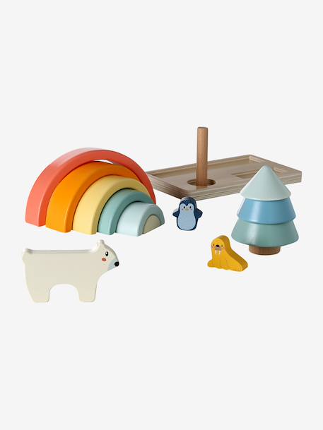Trio of FSC® wooden early learning toys wood 