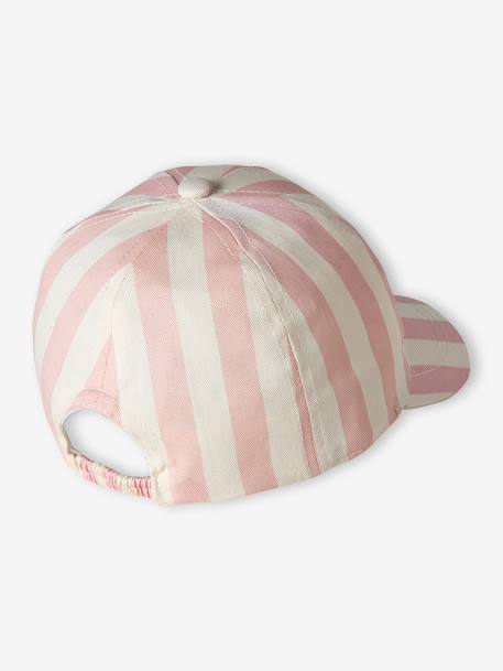 Girl's cap striped pink 