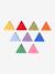 Set of 9 sensory triangles multicoloured 