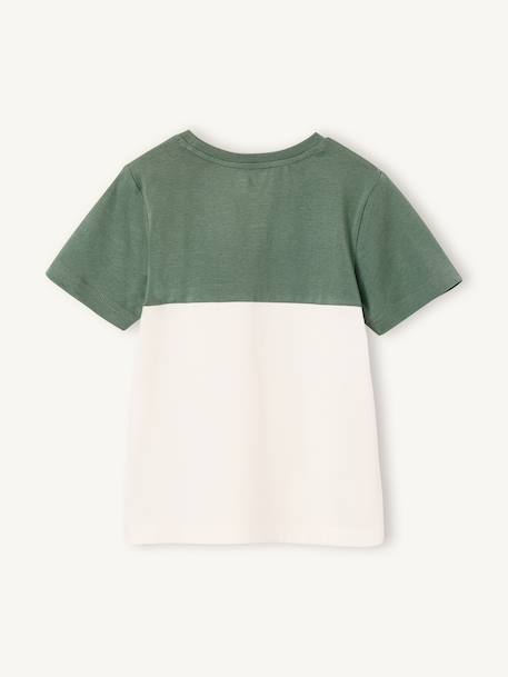 Colourblock T-Shirt for Boys BLUE MEDIUM SOLID WITH DESIGN+English green+mint green+ochre+ORANGE MEDIUM SOLID WITH DESIG 