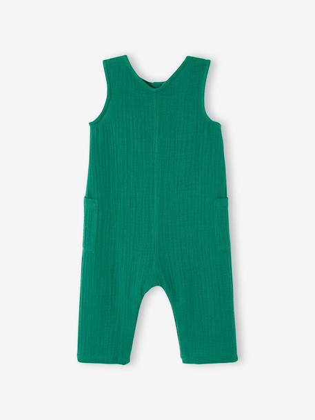 Cotton Gauze Jumpsuit emerald green 
